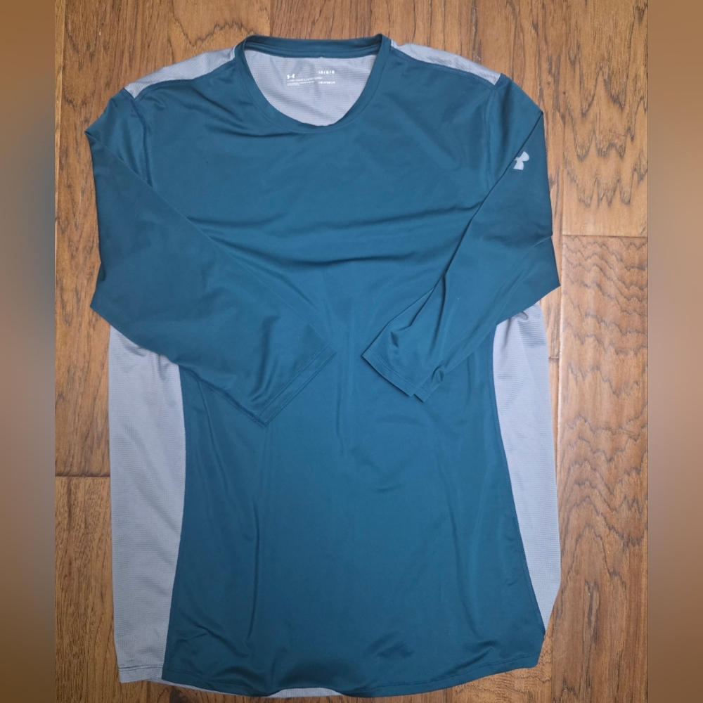 Under Armour Teal and Gray Long Sleeve Shirt